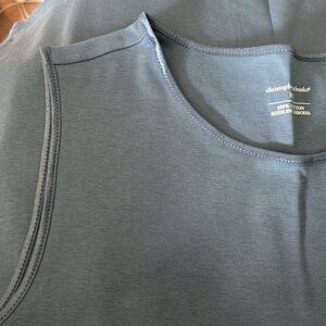 NWT Christopher & Banks Petite L sleeveless Crew neck Tanks w/satin detail